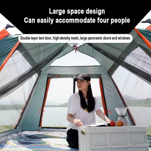 เต็นท์อัตโนมัติสำหรับ 4-5 คน กันน้ำ ผ้า Oxford ป้องกันรังสียูวี ติดตั้งง่าย เหมาะสำหรับชายหาดและเดินป่า - Product Image 2