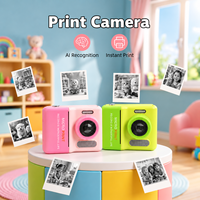 Kamera Cetak Instan Anak, Foto Digital HD & Video 1080P, Hadiah Mainan Pencetak Thermal untuk Anak Laki-laki dan Perempuan Usia 4-14 Tahun
