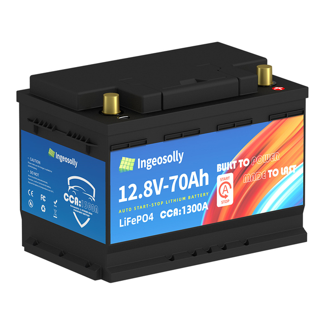 EU Stock 12V 70AH Lifepo4 Battery High 1300CCA Ion Batteries Auto Batteries for Stop Start Car Battery