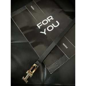 Ceinture en cuir véritable Fiori réglable avec boucle à lettres, design solide et durable pour femmes - Product Image 1