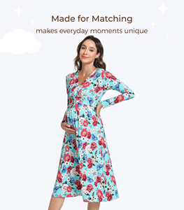Robes de maternité en bambou pour femmes, robe d'allaitement à bas prix, vêtements de nuit pour allaitement, stock en liquidation, pyjamas de grossesse, prêts à être expédiés - Product Image 5