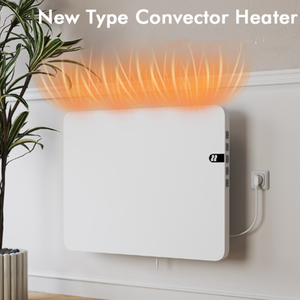 Radiateur Convector Mural Autonome avec Minuteur 7 Jours/24H, pour Bureau, 1200W, Couvre 23 m², Contrôle Intelligent WiFi, en Aluminium, Affichage LED Numérique - Product Image 2