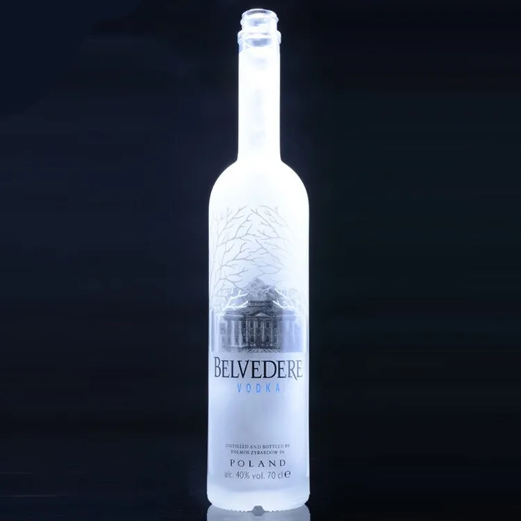 Garrafa de vodka personalizada com etiqueta colorida de vidro fosco 750ml, rolo de impressão de tela em cilindro de bebidas, cor personalizada Shandong