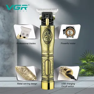 VGR V-081 T9 0mm Electric Hair Clipper And Beard Trimmer Professional Rechargeable Cordless Hair Trimmer For Men