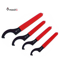 Podofo 6 Pièces Clé en C APU13, APU16 ER25 ER32 ER40 C32 Clé Réglable pour Amortisseurs et Ressorts Hélicoïdaux Outils à Crochet OEM/OEM