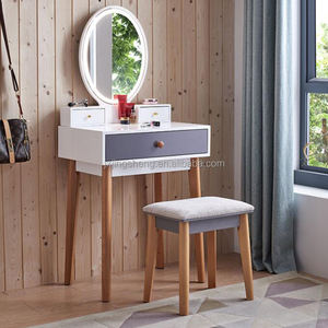 Coiffeuse en mélamine MDF de style <span class=keywords><strong>scandinave</strong></span> Meubles de chambre à coucher en bois avec rangement Style panneau - Product Image 4