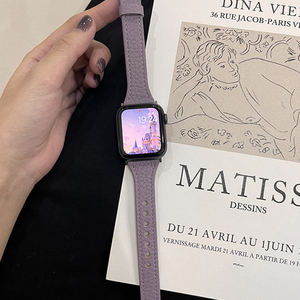 สายนาฬิกาหนังแท้ลายลิ้นจี่สี <span class=keywords><strong>Starlight</strong></span> สำหรับ <span class=keywords><strong>S8</strong></span>รุ่น S7 - Product Image 3