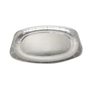 Disposable Aluminium Foil Oval Fish Pan / Tray Roast Turkey , Fish , BBQ Tray