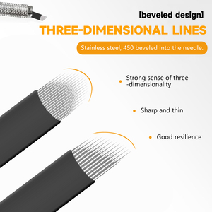 Microblading kaşları dövme kaş kalem çatal ucu için Microblade iğne kalıcı özelliği ile manuel dövme - Product Image 3