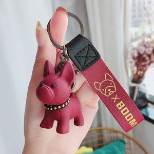 Lovely Macarone Cartoon Dog Bulldog <b>Key</b> <b>Chain</b> Dog Toy <b>Key</b> <b>Chain</b> Couple Bag Pendant Children's Gift Pendant - Product Image 6