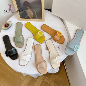 Zapatos de Mujer de PU Tipo Jelly, en Oferta, Modernos, Combinación de Colores Sólidos, Estilo Plataforma, Punta Abierta, para Verano, Otoño y Primavera - Product Image 1