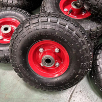 Roues de brouette gonflables de haute qualité de 10 pouces, nouvelles roues pneumatiques de 10 x 3,50-4 en polyuréthane, caoutchouc pneumatique, capacité de charge de 150 kg, Hengyida