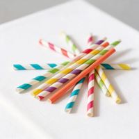 Pailles en papier recyclé, biodégradables, emballées individuellement, pailles jetables en papier kraft pour boire