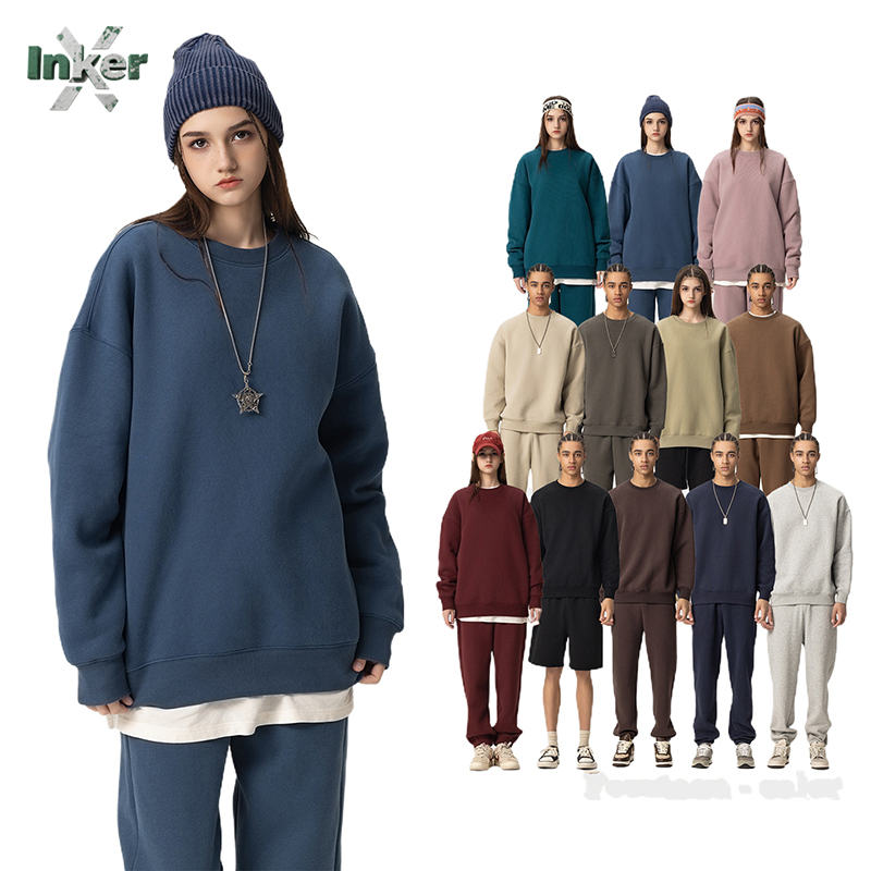 Оптовая продажа, мужские толстовки с круглым вырезом, 350 Gsm