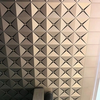 Panneau en aluminium sur mesure pour hôtels et aéroports de luxe, carrelage de plafond en aluminium 3D moderne pour la décoration intérieure commerciale