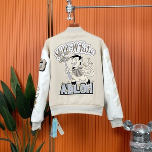 Veste en cuir patchwork à simple boutonnage, style jeune et urbain, tendance européenne et américaine, pour <span class=keywords><strong>couple</strong></span>, nouvelle collection de cette année - Product Image 2