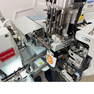 Máquina de coser de doble aguja de cama plana con puntada de seguridad para presillas de cinturón, nueva, de hierro, para planta de fabricación - Product Image 4