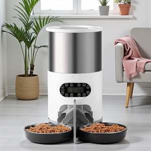 เครื่องให้อาหารสัตว์เลี้ยงอัตโนมัติแบบตั้งเวลา ขนาด 4.5 ลิตร รุ่นใหม่ พร้อมหน้าจอ LCD ถาดอาหารสแตนเลส 304 สำหรับสัตว์เลี้ยงขนาดเล็ก รับทำโลโก้ตามสั่ง - Product Image 1