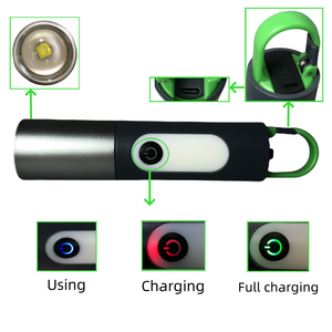 Nhà máy cung cấp LED torchlight sạc cầm tay di động cắm trại đèn lồng đêm đèn với móc Loại-C - Product Image 3