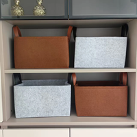 Panier de rangement en feutre pliable et portable, imprimé floral vintage, durable et de qualité supérieure, pour bureau, articles divers, jouets et cosmétiques