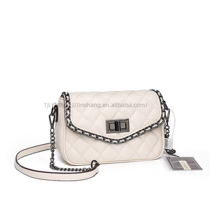 Women's Fashion Simple <b>Small</b> PU <b>Handbag</b> Brand New Design Chain Shoulder Messenger Bag Lady Style All Seasons 20x7x16CM Tanjing - Product Image 1