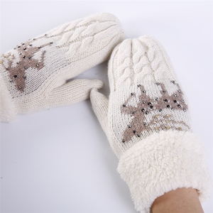 <strong>Women</strong> <strong>s</strong> Warm Winter Gloves Cozy Soft Cable Knit <strong>mitten</strong> glove with Fleece Lining for Christmas gift - Product Image 2