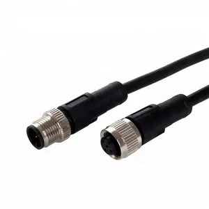 Aangepaste Luchtvaart Connector Kabel Fabrikanten M12 Connector 2 3 4Pin Gegoten Connector Straight Plug