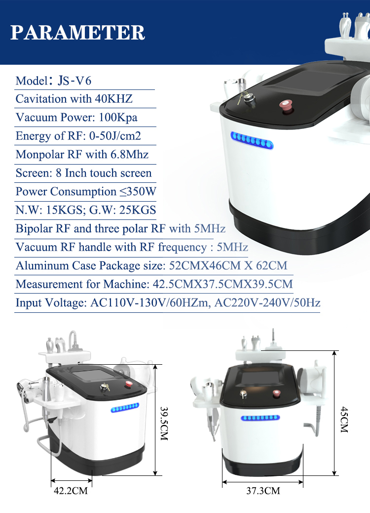 Rf Vacuum Cavitation Portable Slimming Machine Breast Enlargement Cavitation Radio Frequency Three polar Facial  Corporal
