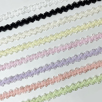 Ruban élastique en dentelle noir et blanc de 10 mm, forme croissant de lune, pour sous-vêtements, bretelles, sangles, haute qualité