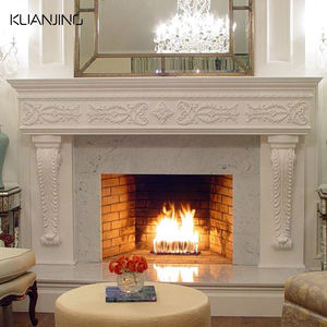 Repisa de <span class=keywords><strong>Chimenea</strong></span> Moderna de Mármol Estilo Antiguo de Gran Venta con Estatuas Talladas a Mano en <span class=keywords><strong>Piedra</strong></span> - Product Image 2