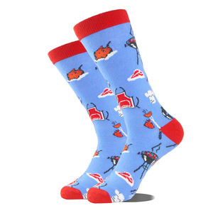 Quentin Hombres Algodón Crew Happy Funny Crazy Colorful Dress Calcetines Venta al por mayor con logo Hot Trendy Fancy Fruit Food Flower Calcetines - Product Image 4