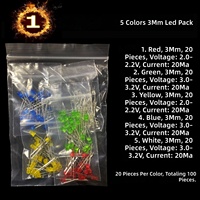 Kit de composants méga de 1500 pièces de 7 types, diodes électroluminescentes de 3/5 mm, condensateurs électrolytiques à disque en céramique, résistances à film métallique