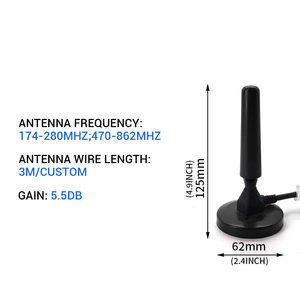 Tăng cao 25DBI <span class=keywords><strong>UHF</strong></span>/<span class=keywords><strong>VHF</strong></span> kỹ thuật số TV Antena tín hiệu mạnh mẽ 360 độ trong nhà trên không tầm xa ngoài trời HDTV Antena thông tin liên lạc - Product Image 2
