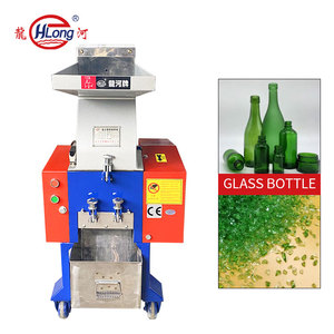 Single Shaft Crusher Scrap Glass Bottles Recycling Shredder Cutting Plastic Crushing Machine Plant