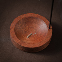 Nouveau brûleur d'encens en bois, brûleur de Bakhoor en bois avec support métallique, support pour bâtonnets d'encens en gros