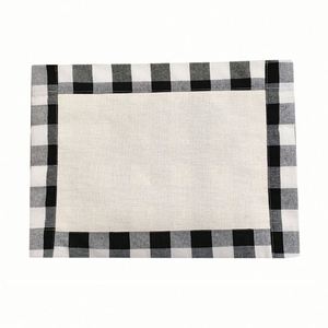 Mantel Individual Navideño Moderno y Duradero de 45x30cm para Sublimación por Transferencia de Calor, Mantel de Lino en Blanco para Impresión a una Cara - Product Image 2