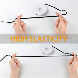Banda Elástica de 1/4 de Pulgada para Coser, Cinta Elástica Negra para Cintura y Pantalones, Alta Elasticidad - Product Image 3
