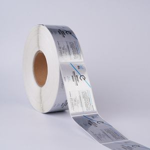 Etiqueta adhesiva de poliéster plateada mate impresa personalizada, etiqueta de vinilo impermeable de PVC para necesidades diarias - Product Image 1