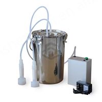 Machine à traire électrique à batterie rechargeable pour vache et chèvre, avec mini-seau/réservoir de 7L ou 14L, 220V/110V, garantie 1 an, haute performance