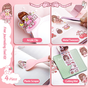 Adorable Stationery Gift Box <strong>Kawaii</strong> Notebook Gel <strong>Pen</strong> Decorative Stickers Washi Tape for Students - Product Image 3