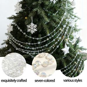 Cadena de Cuentas de Plástico Transparente de Alta Calidad, Adornos Colgantes para Árbol de Navidad, Elegantes e Impermeables - Product Image 2