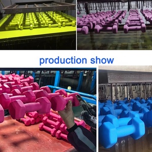 Atacado Ginásio Fitness Treinamento Exercício Neoprene Vinil Revestido Mergulhando Haltere Set - Product Image 4