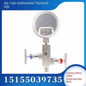 Preço de fábrica 304 316 Aço Inoxidável Integrado De Duas Válvulas Grupo Barômetro De Medidor De Pressão De Óleo Sísmico - Product Image 2