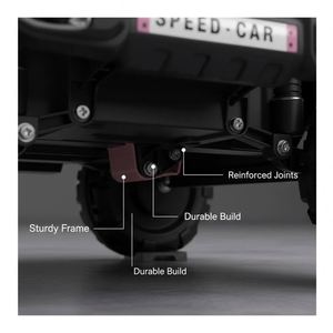 Voiture électrique pour enfants Toysrunner MS-801, moteur 390, phare LED, batterie 12V7Ah, durable, sûre, lecteur de musique MP3, plastique, pour les enfants de 3 à 12 ans - Product Image 3