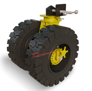 25 polegadas sólida borracha recipiente rodízios com quatro rodas rolamento 20 toneladas de resistência do patim alta temperatura e baixa temperatura. - Product Image 2