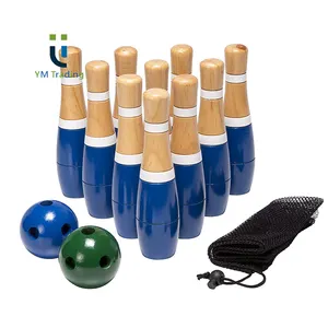 Professionnel Pelouse Bols bonne vente bois boule de bowling jouets