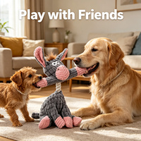 Jouet à mâcher pour chien en corde, couineur, en polyester écologique, pour entraînement et nettoyage des dents, OEM ODM, marque privée
