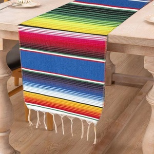 Artículos <span class=keywords><strong>para</strong></span> <span class=keywords><strong>Fiestas</strong></span> <span class=keywords><strong>Mexicanas</strong></span> - Camino de Mesa, Tapiz y Manta con Flecos, Mantel Tejido <span class=keywords><strong>para</strong></span> Decoración - Product Image 3