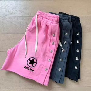 Custom Streetwear Unisex Sweat <strong>Shorts</strong> Snap <strong>Below</strong> <strong>Knee</strong> 100% Cotton Print Blank Summer Bermuda Jogger Acid Washed <strong>Shorts</strong> for <strong>Men</strong> - Product Image 2