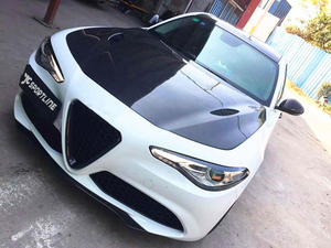 Cofano Motore Auto QV in Fibra di Carbonio per <span class=keywords><strong>Alfa</strong></span> <span class=keywords><strong>Romeo</strong></span> Giulia Quadrifoglio Verde Berlina 4 Porte 2017-2020 - Product Image 3